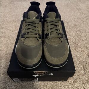 New Jordan Men's Olive and Black Sneakers
